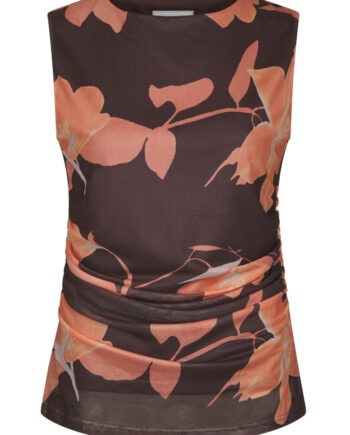Neo Noir Top Liblana Flower Brown