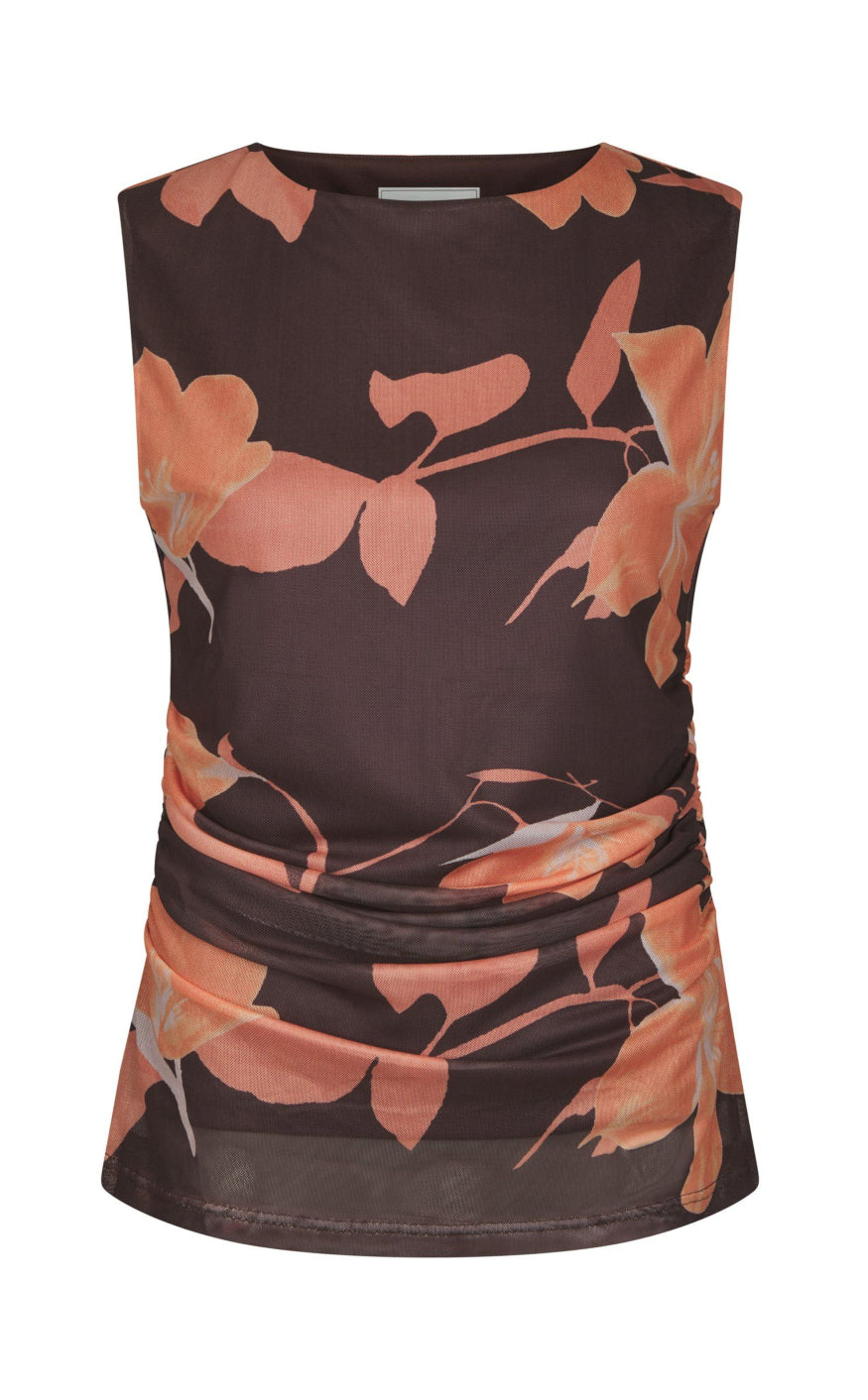 Neo Noir Top Liblana Flower Brown