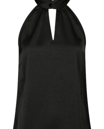 Neo Noir Top Svala Heavy Sateen Black