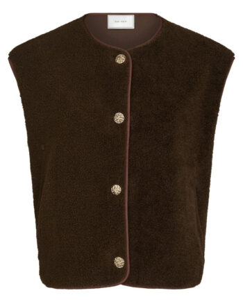 Neo Noir Vest Mariko Teddy Dark Brown