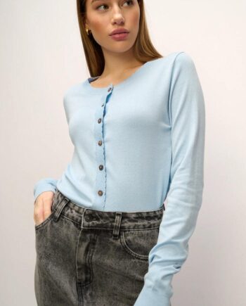 Noella Cardigan Ayla Light Blue Melange