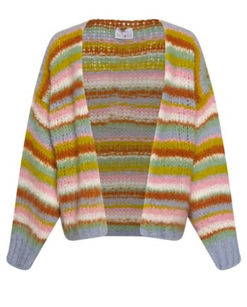 Noella Cardigan Rima Pool  Light Blue Yellow Rose