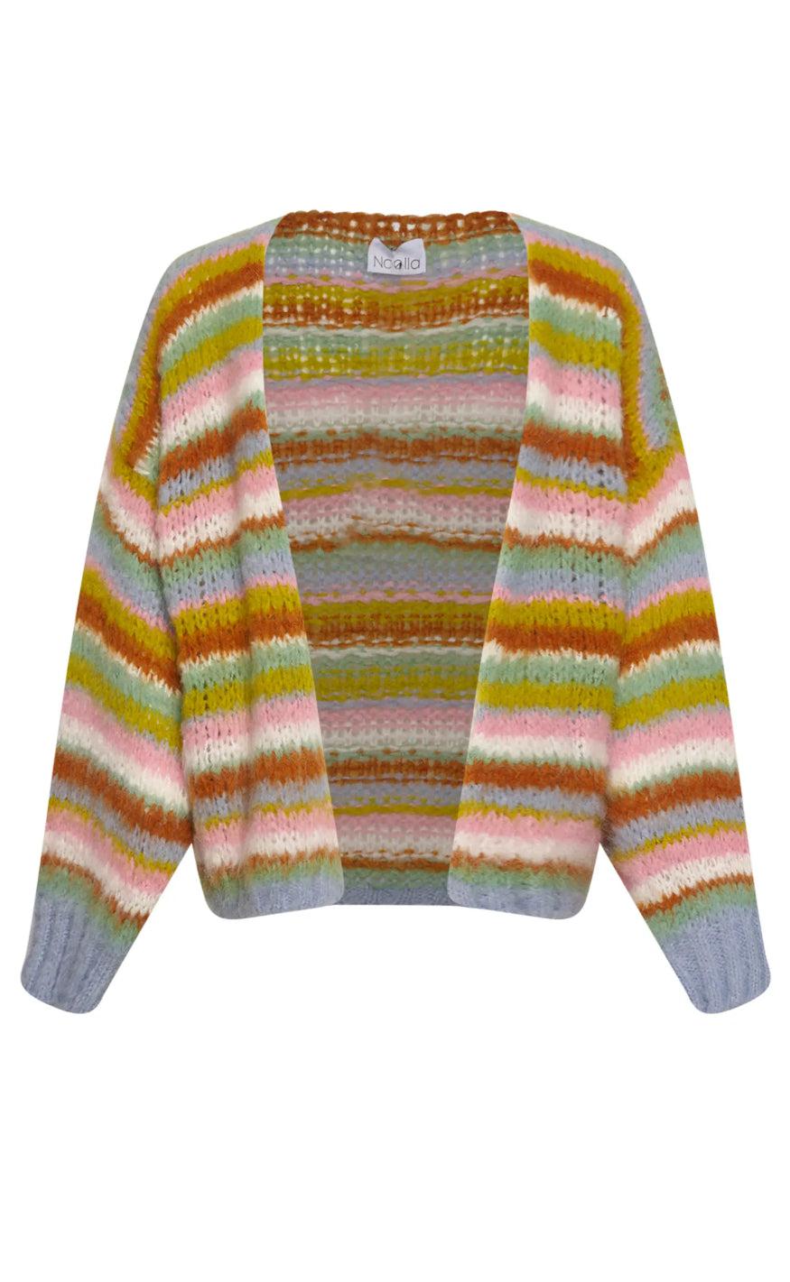 Noella Cardigan Rima Pool Light Blue Yellow Rose