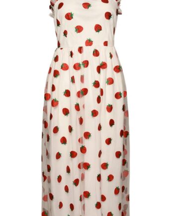 Noella Kjole Berry Long Red Mix