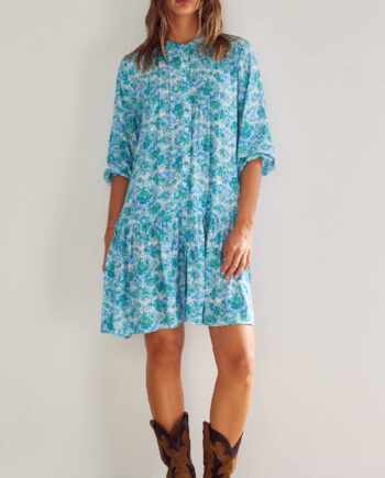 Noella Kjole Imogene Cindy Blue Print
