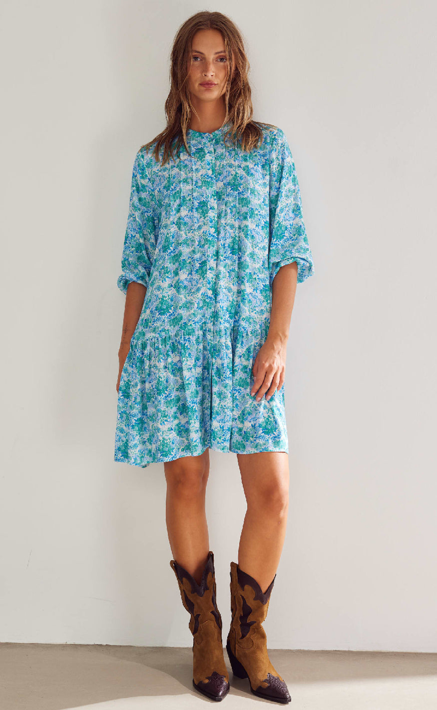 Noella Kjole Imogene Cindy Blue Print