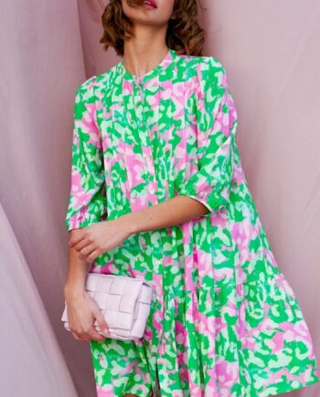 Noella Kjole Imogene Short Green Pink