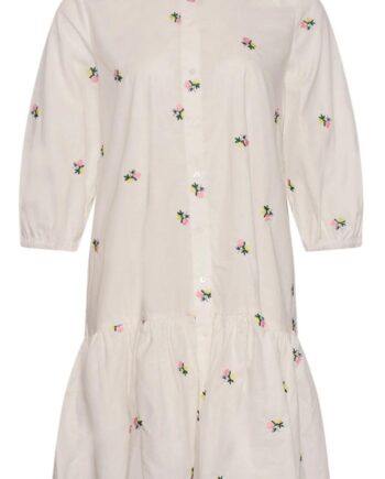 Noella Kjole Imogene White Embroidery