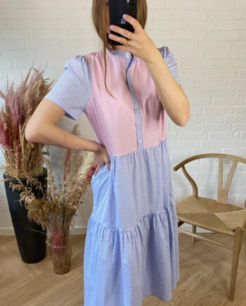 Noella Kjole Lipe Blue Rose Stripe