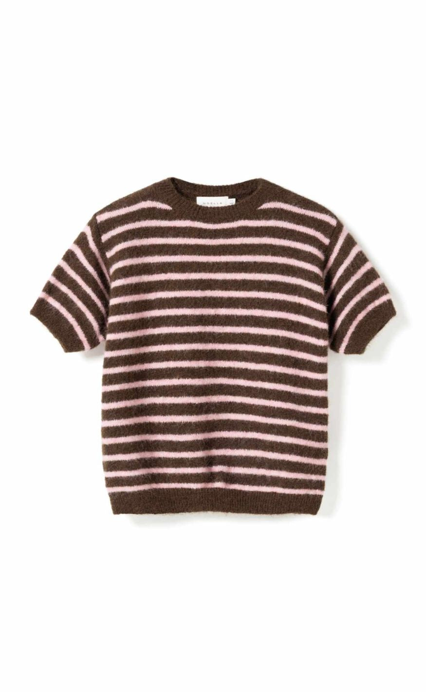 Noella Strik Monikah Brown Rose Stripe