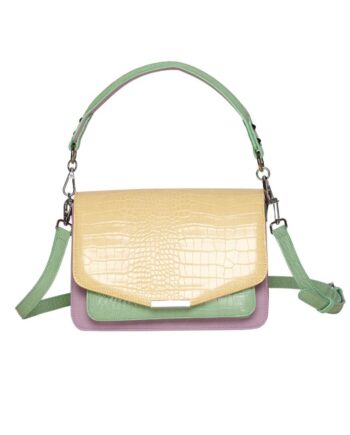 Noella Taske Blanca Multi Compartment Yellow Croco Mint Purple Mix