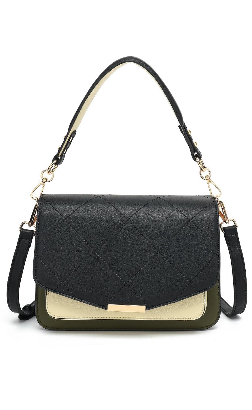 Noella Taske Blanca Multi Medium Black Green Cream