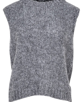 Noella Vest Kala Knit Dark Grey Melange