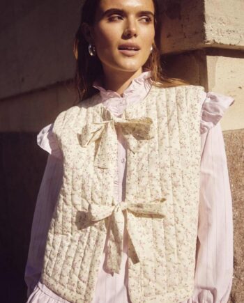 Noella Vest Silver Trissa Print