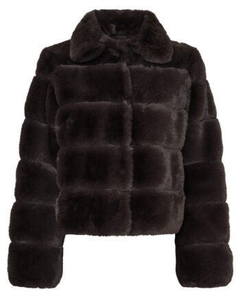 Notyz Jakke Fake Fur Chocolate