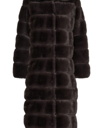 Notyz Jakke Fake Fur Long Chocolate