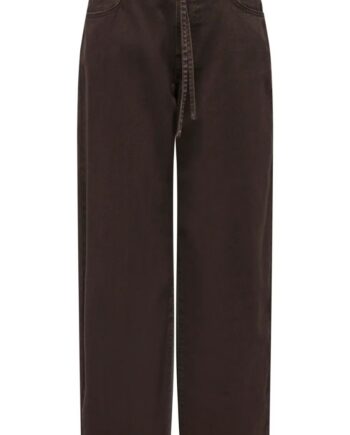 Only Bukser Giana Mw Straight Dark Brown Denim