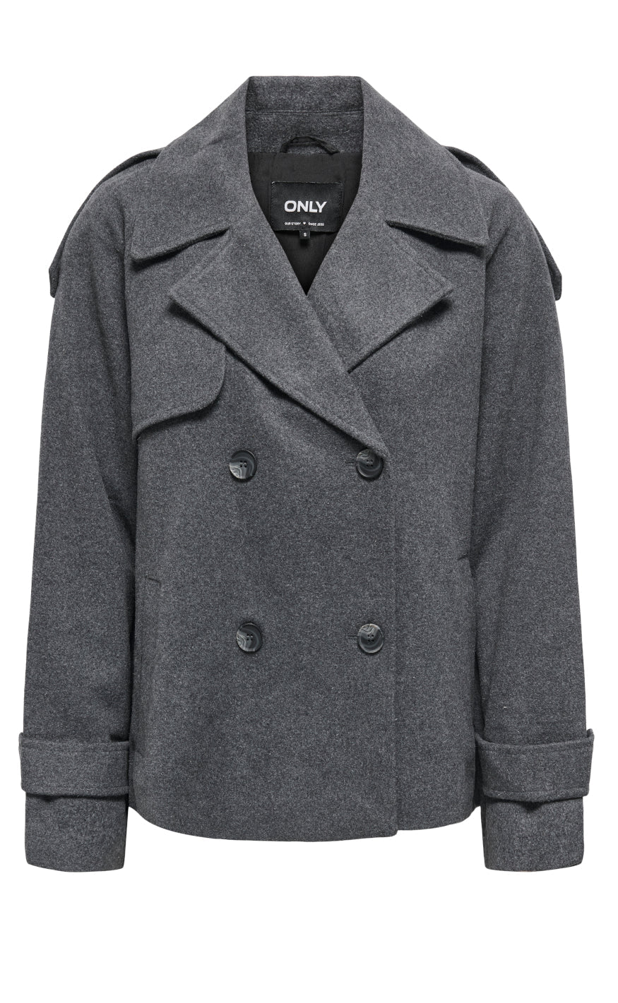 Only Jakke Maisy Wool Life Dark Grey Melange