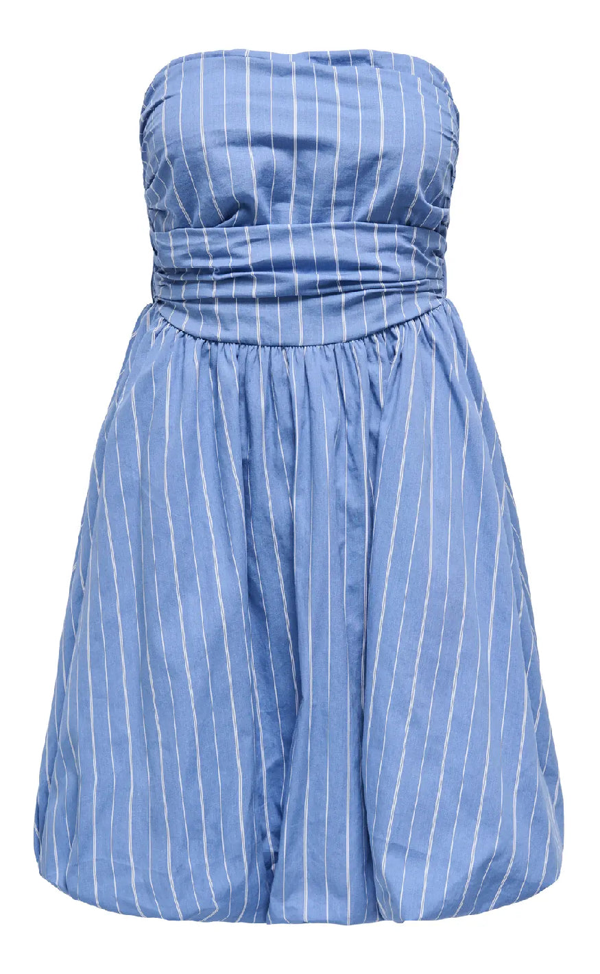 Only Kjole Lesie Blue Bonnet Esie Stripe