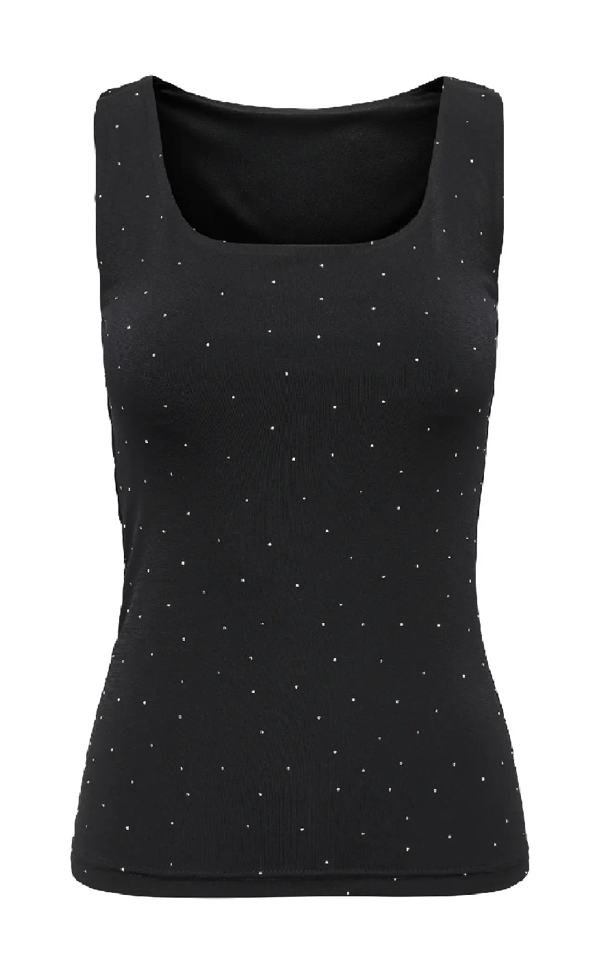 Only Top Zita Ea Black Silver Rhinstones
