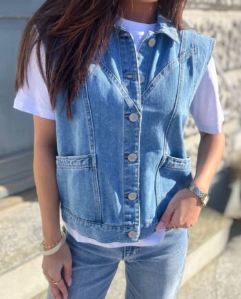 Only Vest Kennedy Medium Blue Denim