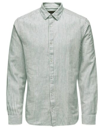 Onscaiden Ls Stripe Linen Shirt 660