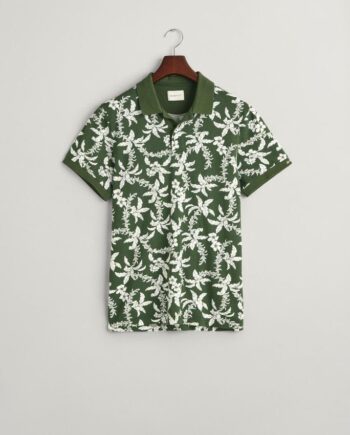 Palm Lei Print Ss Polo