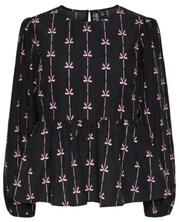 Pieces Bluse Bow Black Bows