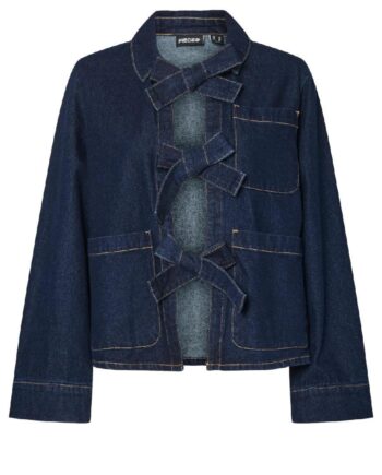 Pieces Bluse Ofelia Bow Medium Blue