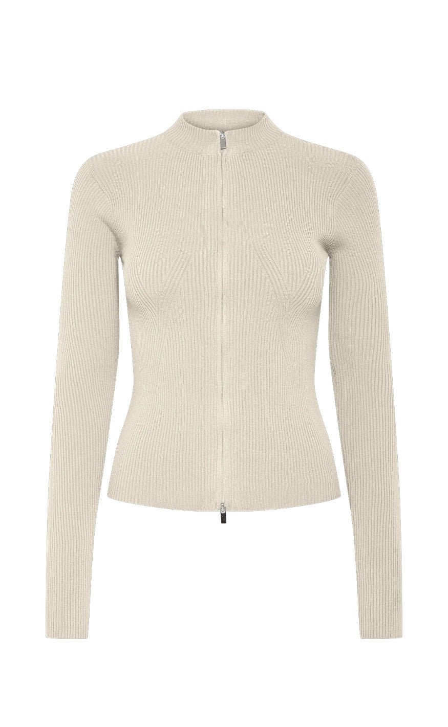 Pieces Cardigan Crista Zip Birch