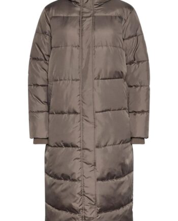 Pieces Jakke Maddie Long Puffer Morel