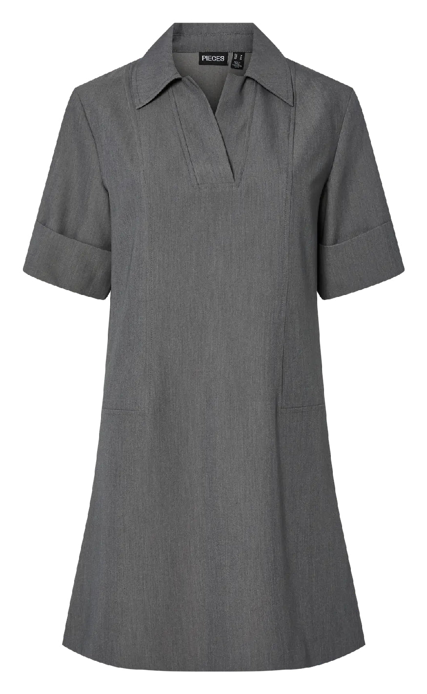 Pieces Kjole Frida Medium Grey Melange