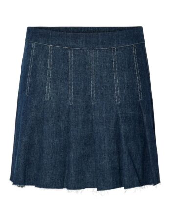 Pieces Nederdel Fabia Dark Blue Denim