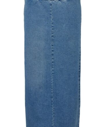 Pieces Nederdel Ginny Midi Denim Medium Blue Denim