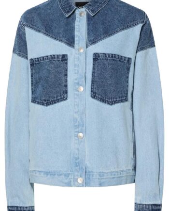 Pieces Skjorte Famy Light Blue Denim Medium Blue
