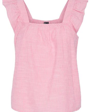 Pieces Top Apia Pink Lemonade Bright White