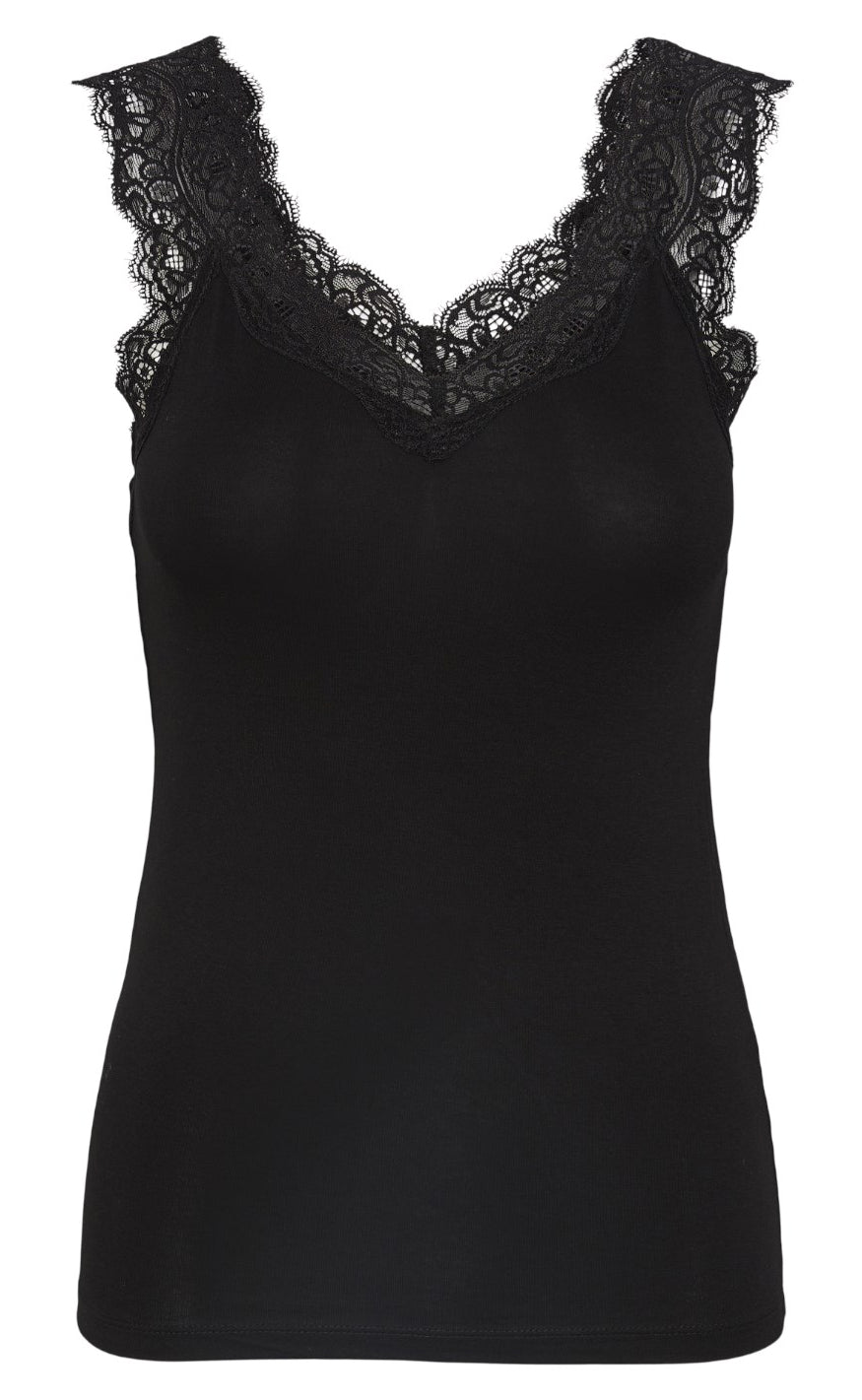 Pieces Top Barbera Black