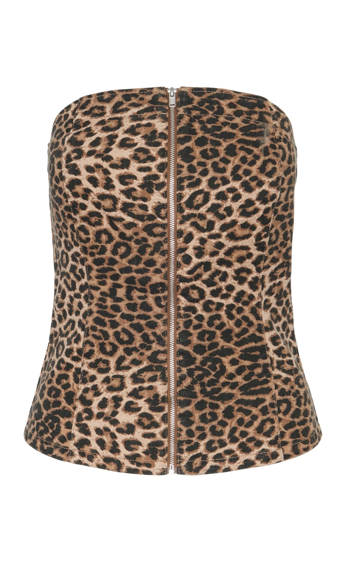 Pieces Top Ginger Zip Black Leo Denim