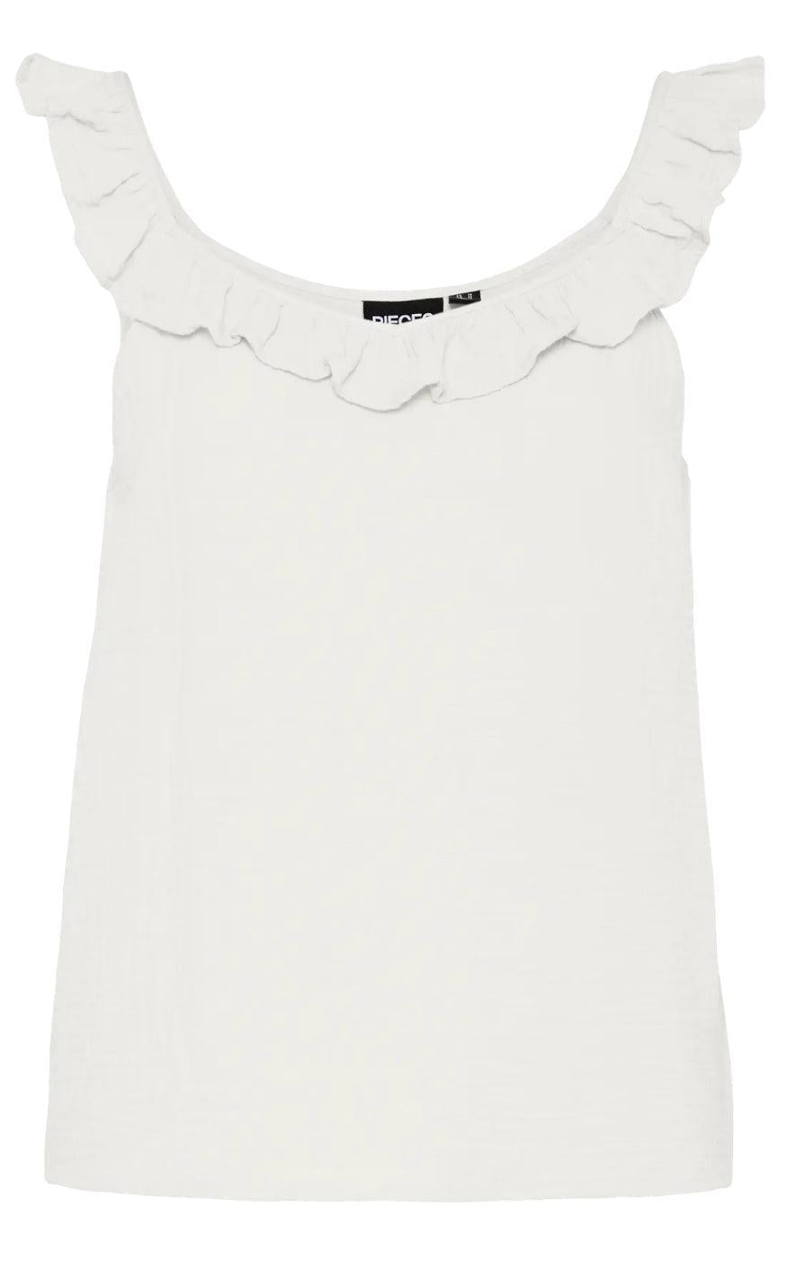 Pieces Top Sastina Cloud Dancer