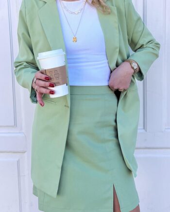 Say Ina Copenhagen Blazer Mai Long Light Green
