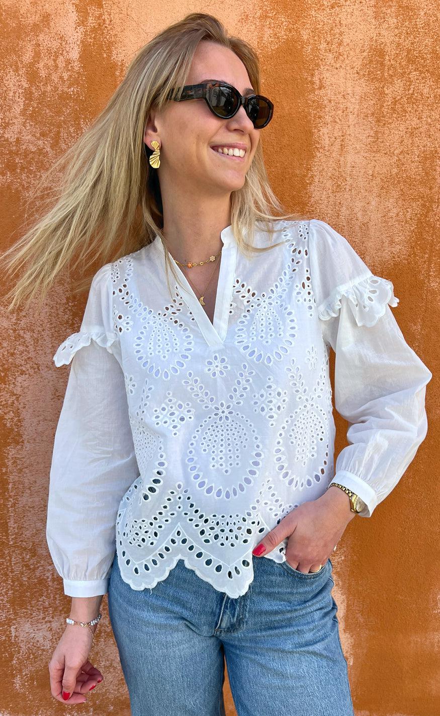 Say Ina Copenhagen Bluse Benedicte White