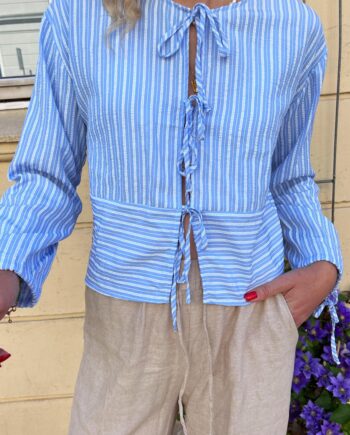 Say Ina Copenhagen Bluse Cornelia Blue   White Stripe  Vendbar