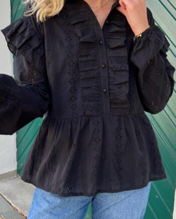 Say Ina Copenhagen Bluse Frida Black Broderie Anglaise