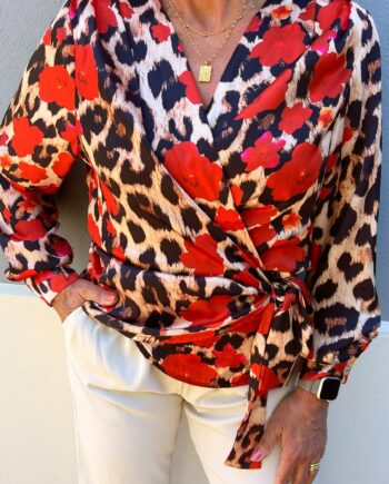 Say Ina Copenhagen Bluse Josse Leopard Flower