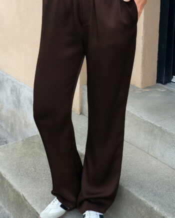 Say Ina Copenhagen Bukser Liva Dark Brown Satin