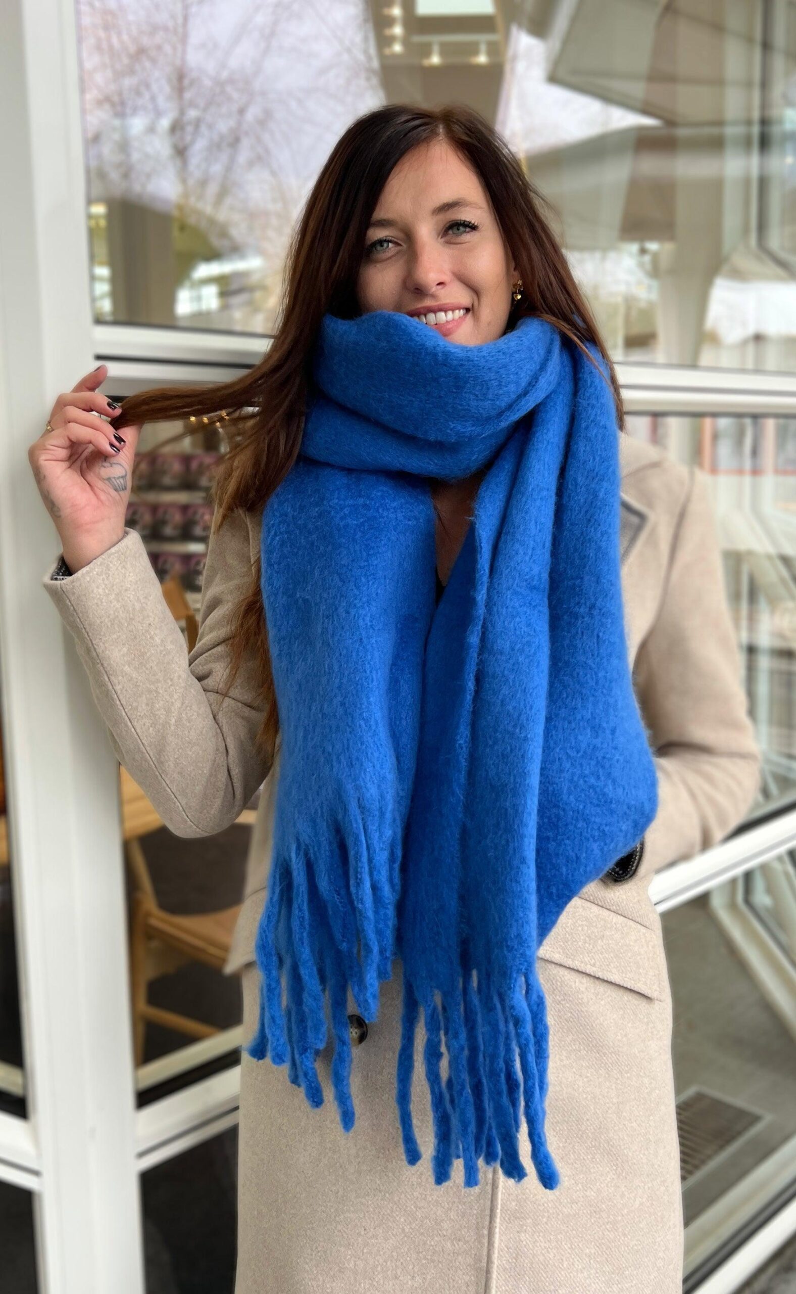Say Ina Copenhagen Halstørklæde Gry Blue