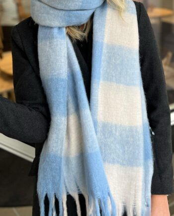 Say Ina Copenhagen Halstørklæde Merle Blue Checks