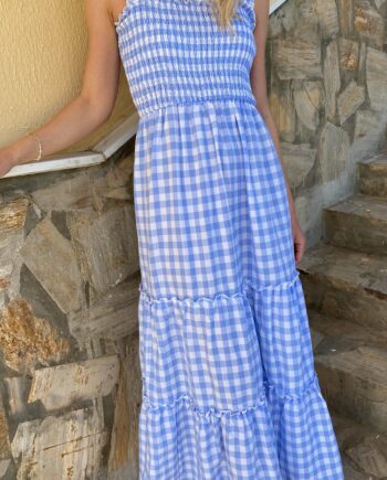 Say Ina Copenhagen Kjole Amber Blue Check