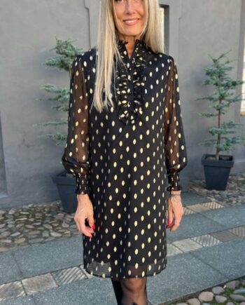 Say Ina Copenhagen Kjole Cami Black    Gold Dots