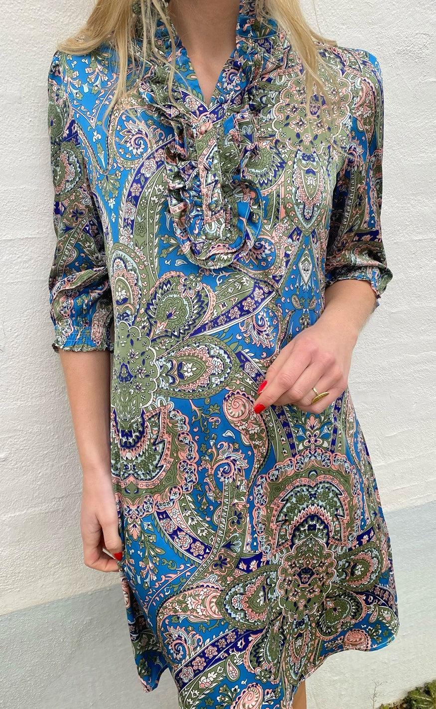 Say Ina Copenhagen Kjole Camilla Blue Paisley